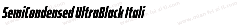 SemiCondensed UltraBlack Italic字体转换